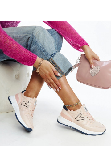 Rosa Sneakers mit dicker... 2