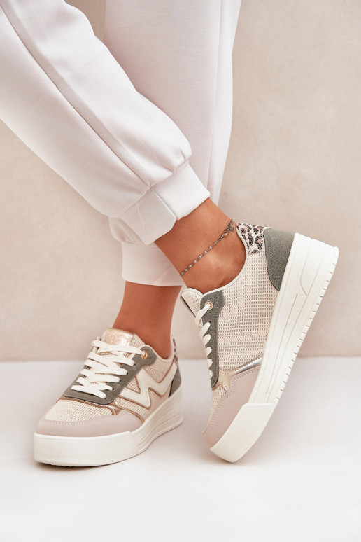 Turnschuhe Feminin mit einer Plattform mit Leopardenfellmuster grüne Farbe Lorori Turnschuhe Feminin mit einer Plattform mit Leopardenfellmuster grüne Farbe Lorori