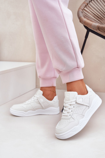 Sportliche Schuhe Sneaker-Modell Schuhe mit Plateau aus Eko-Leder weiße Telisiria