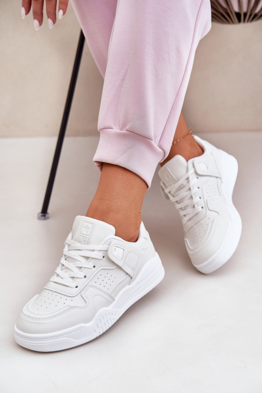 Turnschuhe Sneakers Stilvollllschuhe Feminin aus Öko-Leder Zueiße Farbe Telisiria