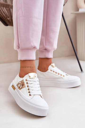Freizeitschuhe mit einer Plattform Mit Dekorationen Detalem Zueiße Farbe Annisae 2