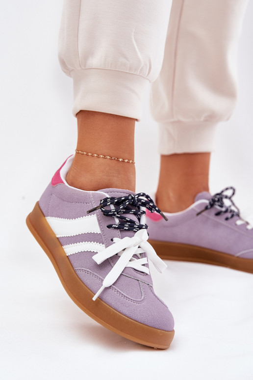 Niedrig Sneakers Stilvollllschuhe Feminin Z PodZuójnym Schnürungm Violette Farbe Ventus Niedrig Sneakers Stilvollllschuhe Feminin Z PodZuójnym Schnürungm Violette Farbe Ventus