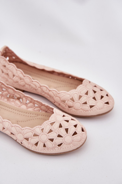 mit durchbrochenen Elementen Ballerinas Kindisch mit Glanz pinke Farbe Zindira mit durchbrochenen Elementen Ballerinas Kindisch mit Glanz pinke Farbe Zindira