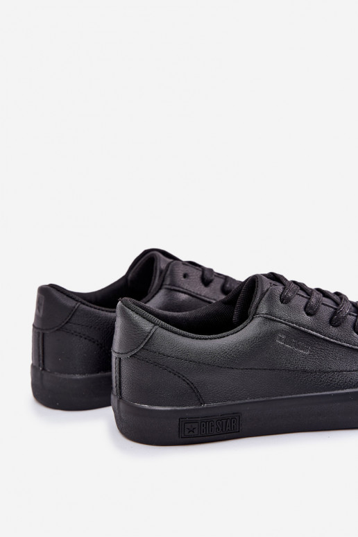 Männlich Klassisches Stilvollll Turnschuhe mit flacher Sohle aus Öko-Leder Big Star NN174252 schZuarze Farbe