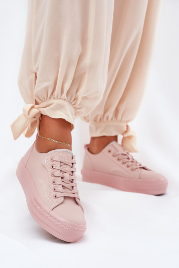 Lässige Plateau-Schuhe aus Eko-Leder Big Star RR274A294 in Rosa 2