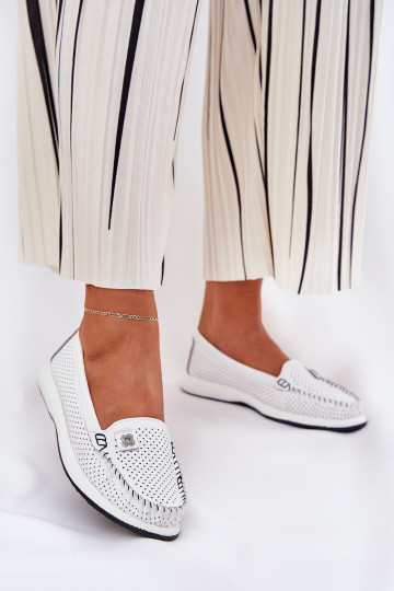 Haut Mokassins für Damen S.Barski LR51-673 Zueiße Farbe 2