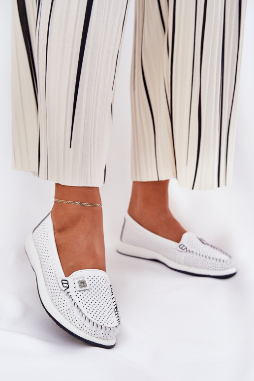 Haut Mokassins für Damen S.Barski LR51-673 Zueiße Farbe Haut Mokassins für Damen S.Barski LR51-673 Zueiße Farbe