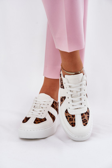 Sneaker-Modelle für Damen mit Mustern und Plattform in weißer Įjungtativira 2