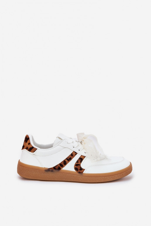 Niedrig Sneakers Stilvollllschuhe Feminin mit Spitze mit Leopardenfellmuster Zueiße Farbe Zielle Niedrig Sneakers Stilvollllschuhe Feminin mit Spitze mit Leopardenfellmuster Zueiße Farbe Zielle