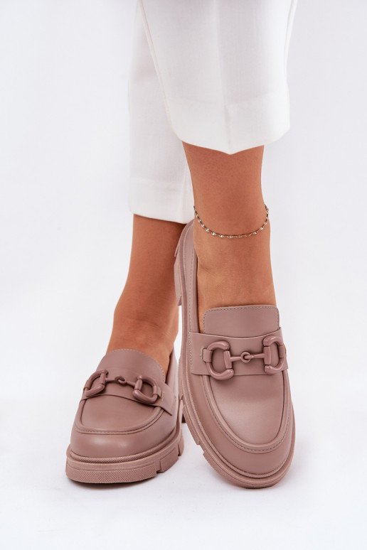 Mokassins für Damen Eko Haut Mit Dekorationen Detalem Khaki-Farbe Seftass Mokassins für Damen Eko Haut Mit Dekorationen Detalem Khaki-Farbe Seftass