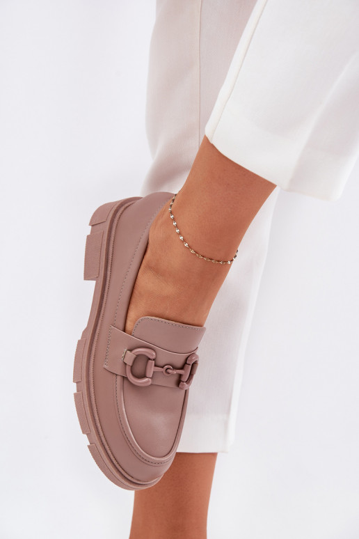 Mokassins für Damen Eko Haut Mit Dekorationen Detalem Khaki-Farbe Seftass Mokassins für Damen Eko Haut Mit Dekorationen Detalem Khaki-Farbe Seftass