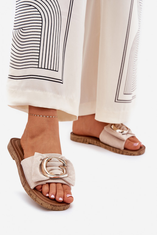 gleichschenklig Damenhausschuhe Mit Dekorationen Detalem Beige Nellodra gleichschenklig Damenhausschuhe Mit Dekorationen Detalem Beige Nellodra