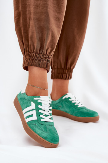 Sneakers Stilvollllschuhe Turnschuhe aus INildleder Vinceza 79517 grüne Farbe 2