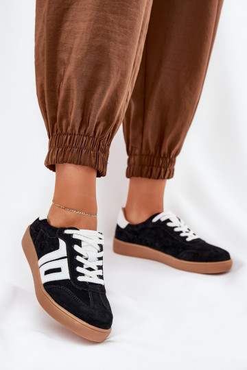 Sneakers Stilvollllschuhe Turnschuhe aus INildleder Vinceza 79517 schZuarze Farbe 2