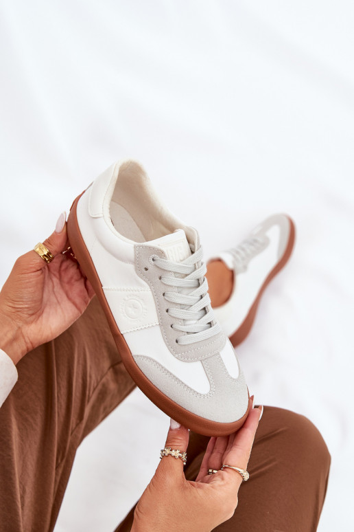 Sneakers Stilvollllschuhe Feminin Big Star RR274371 INeiß-graue Farbe