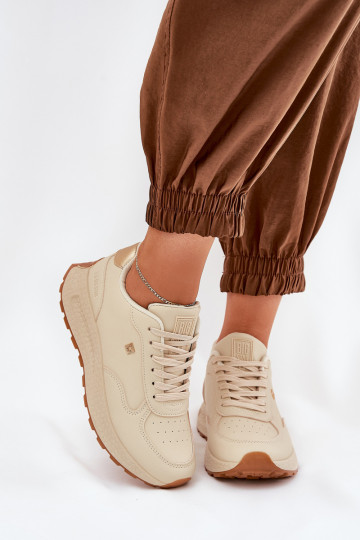 Turnschuhe Feminin Big Star RR274630 HI-POLY SYSTEM Beige