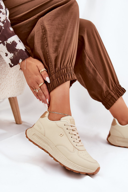  Turnschuhe Feminin Big Star RR274630 HI-POLY SYSTEM Beige