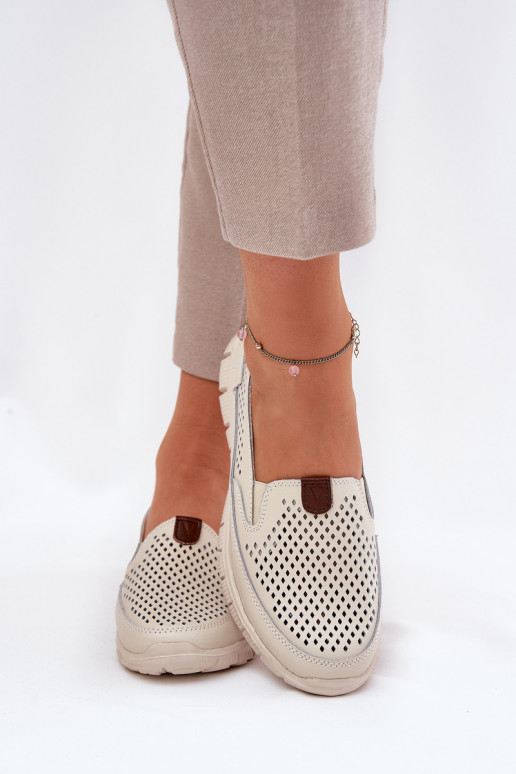 Durchbrochene Ballerinas Aus Ermöglichtturleder Vinceza 95336 Beige Durchbrochene Ballerinas Aus Ermöglichtturleder Vinceza 95336 Beige