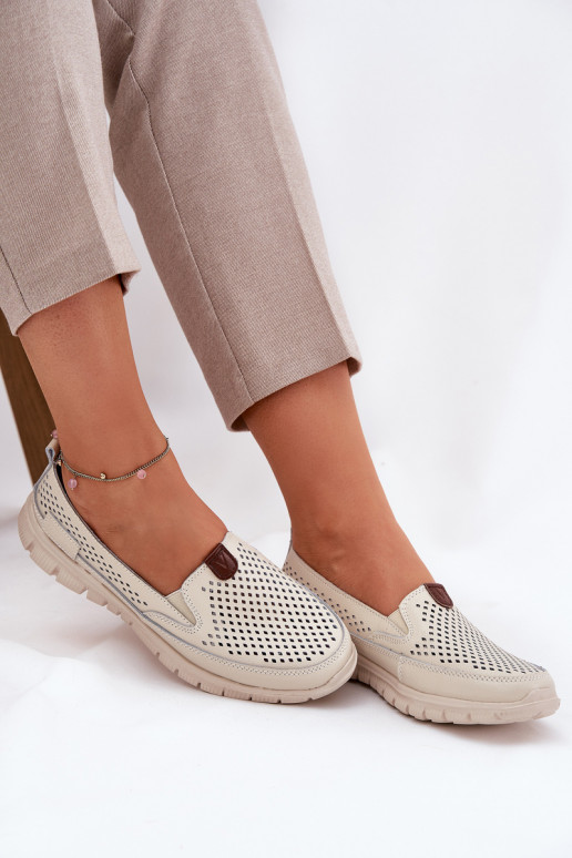Durchbrochene Ballerinas Aus Ermöglichtturleder Vinceza 95336 Beige Durchbrochene Ballerinas Aus Ermöglichtturleder Vinceza 95336 Beige