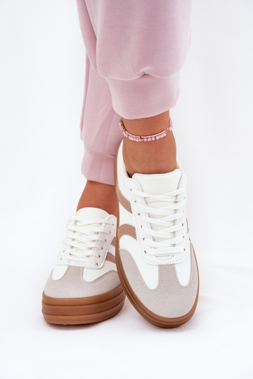 Sneakers Stilvollllschuhe Feminin mit einer Plattform Zueiße Farbe Tolianna 2
