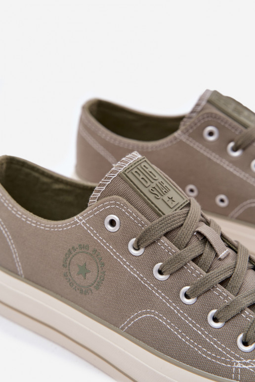 Freizeitschuhe für Herren mit einer Plattform Big Star RR174325 grüne Farbe