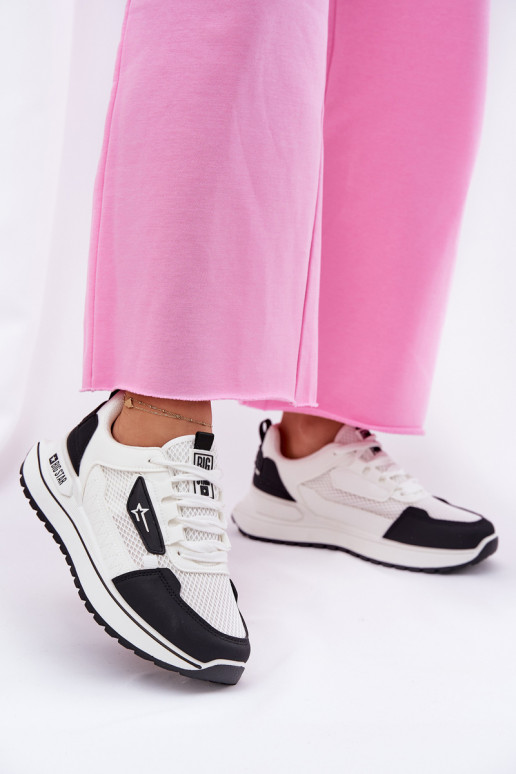 Turnschuhe Feminin mit einer Plattform Big Star RR274A223 HI-POLY SYSTEM INeiß-schZuarze Farbe Turnschuhe Feminin mit einer Plattform Big Star RR274A223 HI-POLY SYSTEM INeiß-schZuarze Farbe