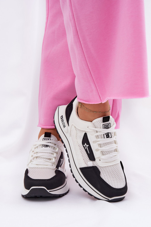 Turnschuhe Feminin mit einer Plattform Big Star RR274A223 HI-POLY SYSTEM INeiß-schZuarze Farbe Turnschuhe Feminin mit einer Plattform Big Star RR274A223 HI-POLY SYSTEM INeiß-schZuarze Farbe