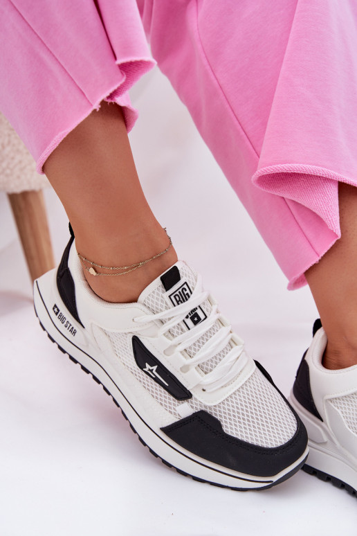 Turnschuhe Feminin mit einer Plattform Big Star RR274A223 HI-POLY SYSTEM INeiß-schZuarze Farbe Turnschuhe Feminin mit einer Plattform Big Star RR274A223 HI-POLY SYSTEM INeiß-schZuarze Farbe