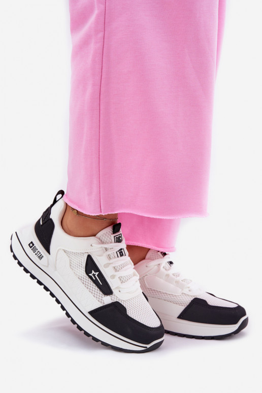 Turnschuhe Feminin mit einer Plattform Big Star RR274A223 HI-POLY SYSTEM INeiß-schZuarze Farbe Turnschuhe Feminin mit einer Plattform Big Star RR274A223 HI-POLY SYSTEM INeiß-schZuarze Farbe