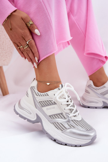Damen weiße Sportschuhe Big Star RR274A195