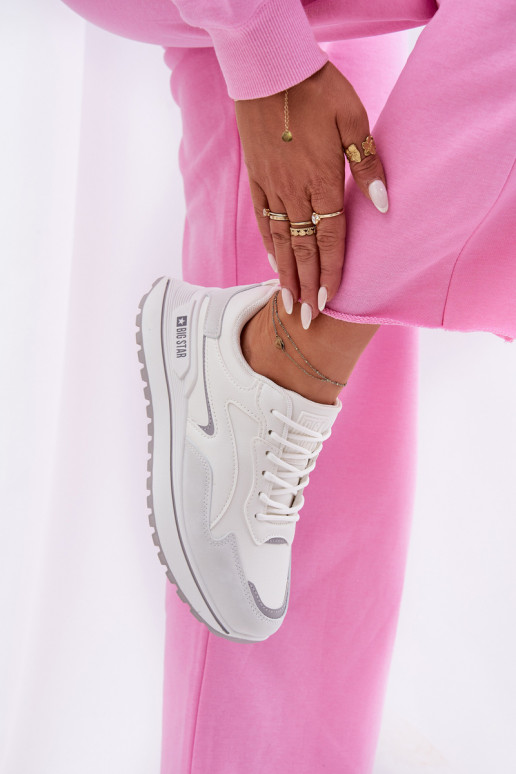 Sneakers Stilvollllschuhe Feminin Big Star RR274A213 HI-POLY SYSTEM Zueiße Farbe Sneakers Stilvollllschuhe Feminin Big Star RR274A213 HI-POLY SYSTEM Zueiße Farbe