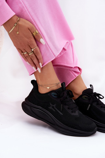 Turnschuhe Sneakers Stilvollllschuhe Feminin Big Star RR274A144 HI-POLY SYSTEM schZuarze Farbe