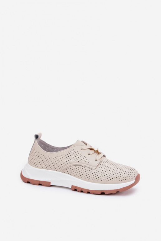 Haut Schuhe Feminin Z Przypinką Artiker 54C1811 Beige Haut Schuhe Feminin Z Przypinką Artiker 54C1811 Beige