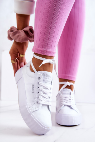 Turnschuhe mit einer Plattform Lee Cooper LCIN-22-31-0884L Zueiße Farbe