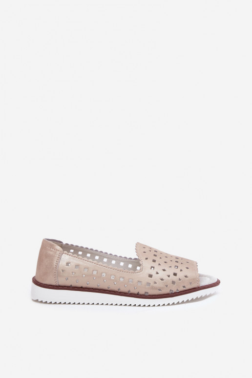 Haut Durchbrochene Ballerinas Z Odkrytymi Palcami S.Barski LR51-922 Beige Haut Durchbrochene Ballerinas Z Odkrytymi Palcami S.Barski LR51-922 Beige