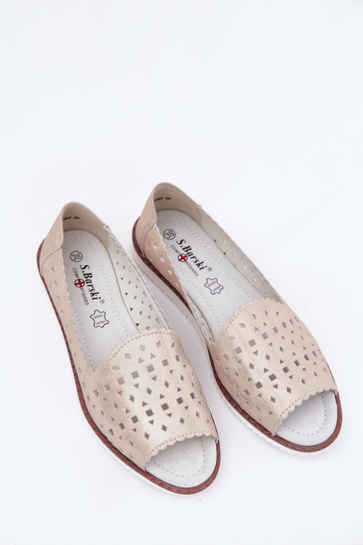 Haut Durchbrochene Ballerinas Z Odkrytymi Palcami S.Barski LR51-922 Beige Haut Durchbrochene Ballerinas Z Odkrytymi Palcami S.Barski LR51-922 Beige