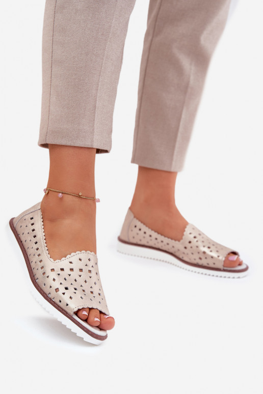 Haut Durchbrochene Ballerinas Z Odkrytymi Palcami S.Barski LR51-922 Beige Haut Durchbrochene Ballerinas Z Odkrytymi Palcami S.Barski LR51-922 Beige