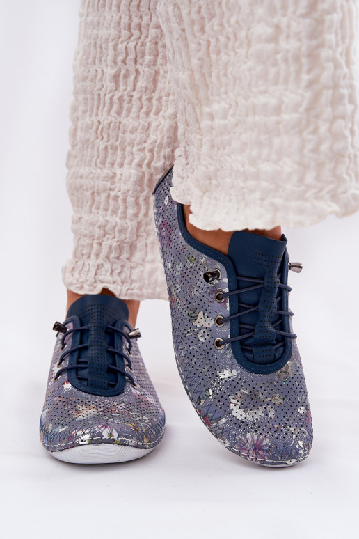 Schuhe Feminin Aus Ermöglichtturleder Gemustert Artiker 56C2691 blaue Farbe Schuhe Feminin Aus Ermöglichtturleder Gemustert Artiker 56C2691 blaue Farbe