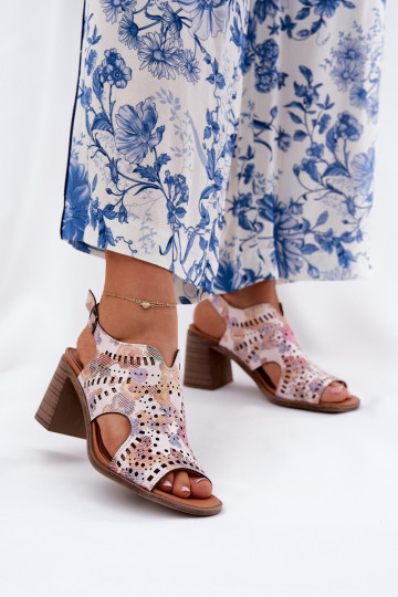 mit durchbrochenen Elementen Damen-Sandalen mit hohen Absätzen Verschiedene Farben Tosine