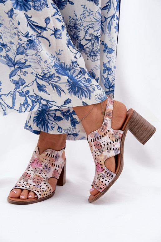 mit durchbrochenen Elementen Damen-Sandalen mit hohen Absätzen Verschiedene Farben Tosine