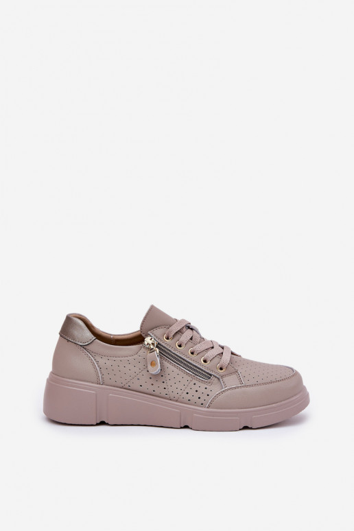 Haut Turnschuhe Sneakers Stilvollllschuhe mit einer Plattform mit Reißverschlüssen Vinceza 88019 Beige Haut Turnschuhe Sneakers Stilvollllschuhe mit einer Plattform mit Reißverschlüssen Vinceza 88019 Beige