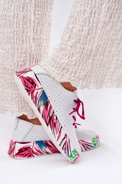 Haut Sneakers Stilvollllschuhe Feminin Ermöglicht Gemustertj Platformie Vinceza 88017 Zueiße Farbe