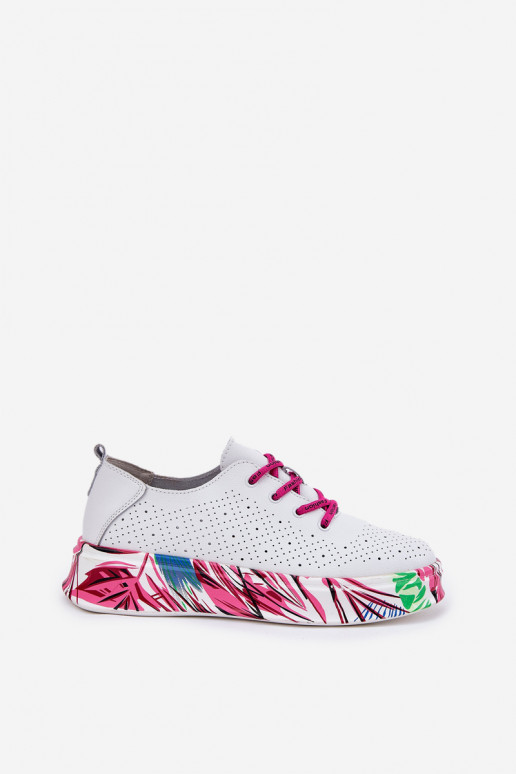 Haut Sneakers Stilvollllschuhe Feminin Ermöglicht Gemustertj Platformie Vinceza 88017 Zueiße Farbe