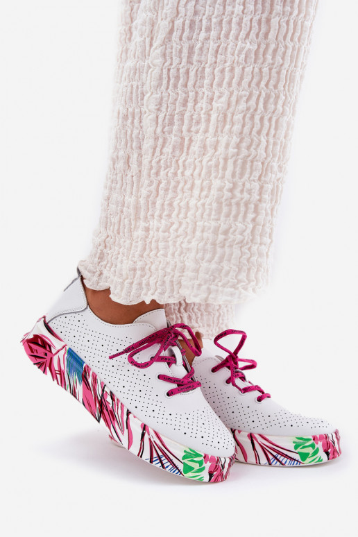 Haut Sneakers Stilvollllschuhe Feminin Ermöglicht Gemustertj Platformie Vinceza 88017 Zueiße Farbe