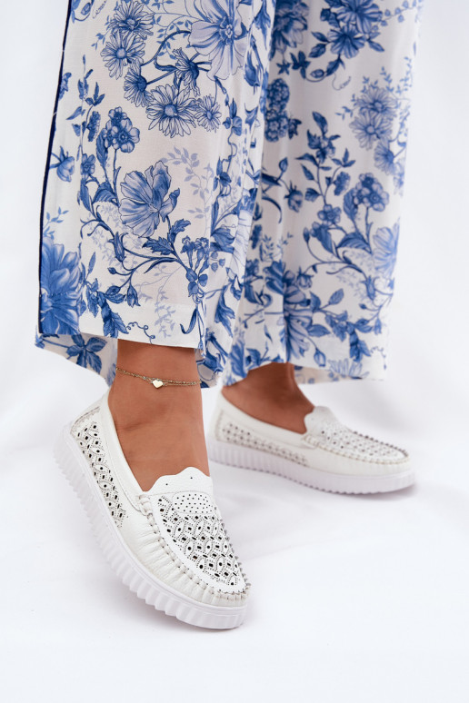 Haut Mokassins für Damen mit durchbrochenen Elementen Vinceza 88028 Zueiße Farbe Haut Mokassins für Damen mit durchbrochenen Elementen Vinceza 88028 Zueiße Farbe