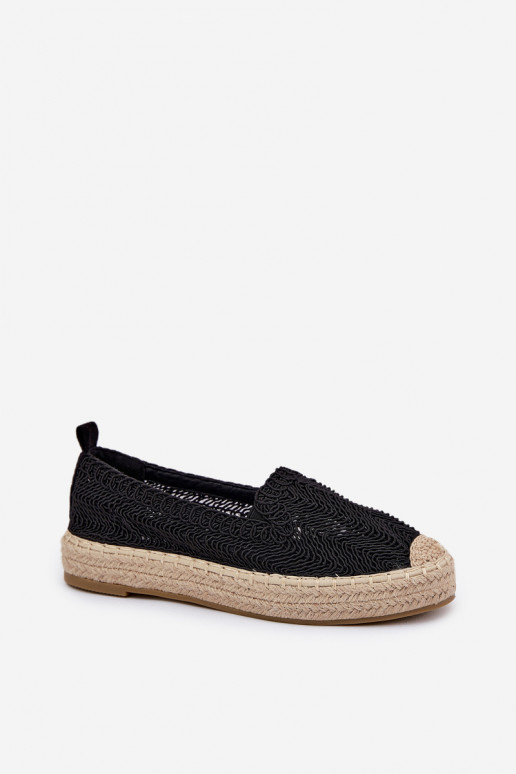 Espadrilles mit einer Plattform Vinceza 17392 schZuarze Farbe