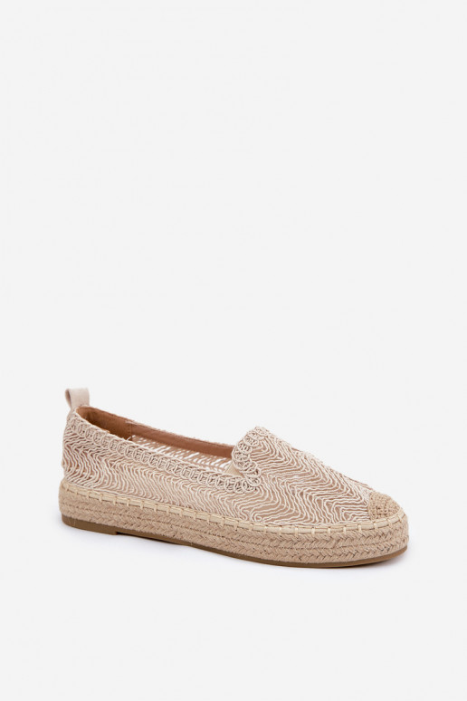 Espadrilles mit einer Plattform Vinceza 17392 Beige