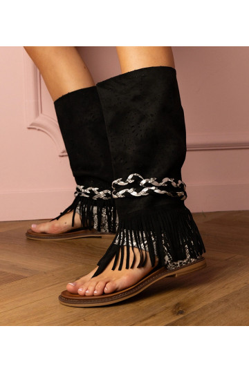 Schwarze Damen-Sandalen mit... 2