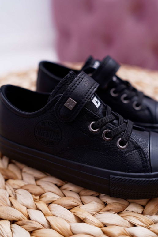 Kindisch Haut lässige Schuhe BIG STAR EE374034 schZuarze Farbe Kindisch Haut lässige Schuhe BIG STAR EE374034 schZuarze Farbe