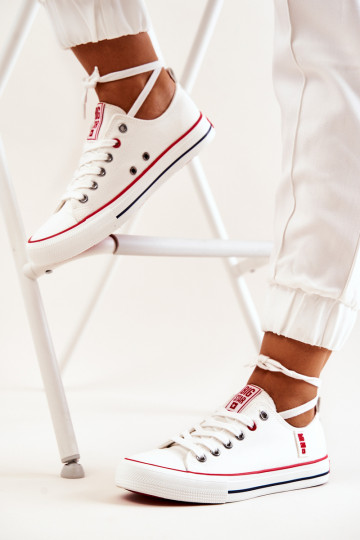 Feminin  lässige Schuhe BIG STAR JJ274123 Zueiße Farbe